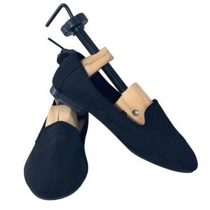 Torrid Black Perforated Flats Women's 10.5WW Slip-On Loafer EUC Pointed Toe